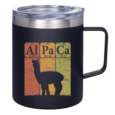 Alpaca Periodic Table Elements Llama Alpaca Vintage 12oz Stainless Steel Coffee Mug