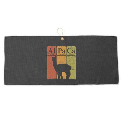 Alpaca Periodic Table Elements Llama Alpaca Vintage Large Microfiber Waffle Golf Towel