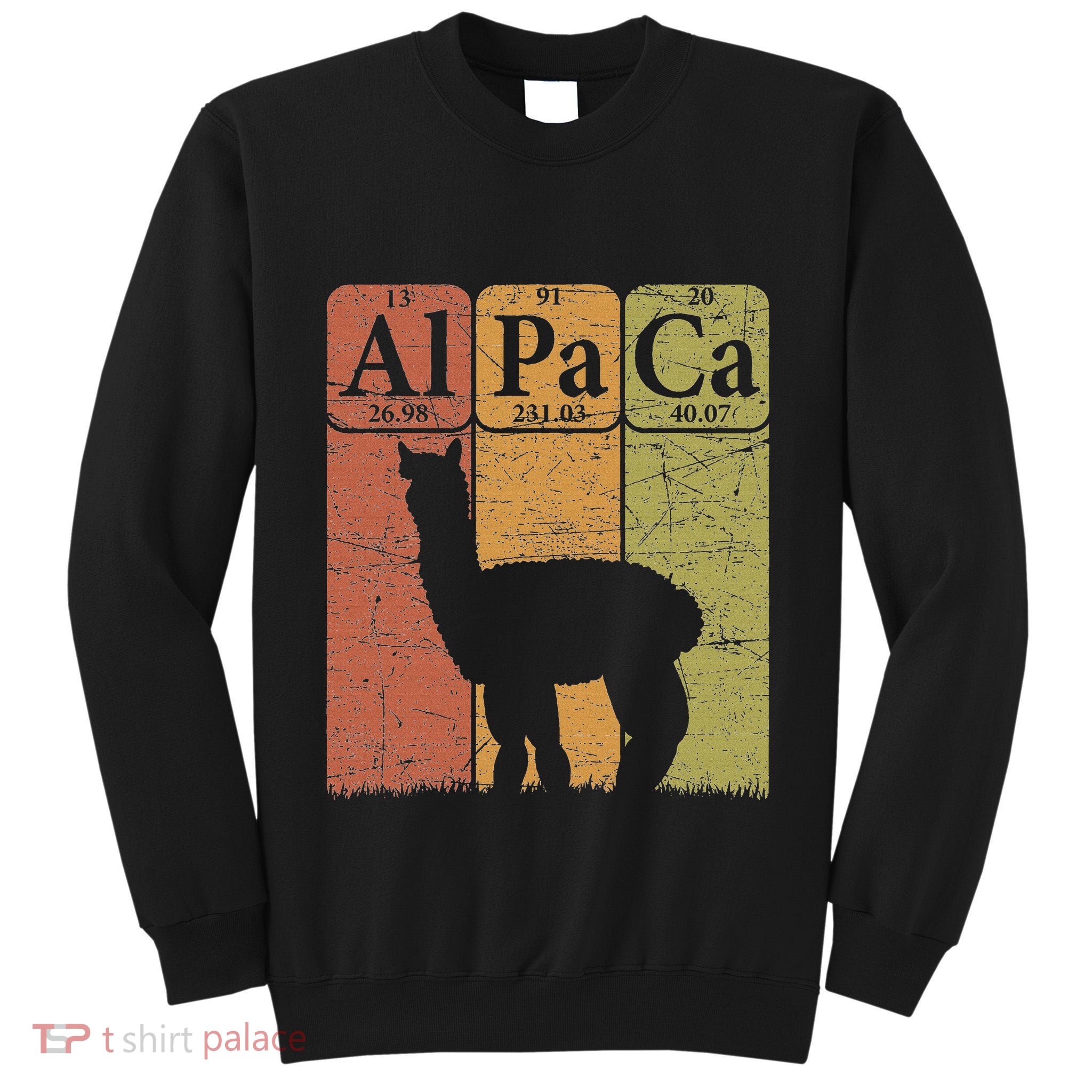 Alpaca Periodic Table Elements Llama Alpaca Vintage Tall Sweatshirt
