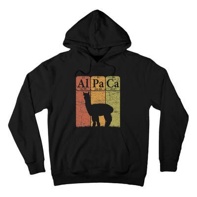 Alpaca Periodic Table Elements Llama Alpaca Vintage Tall Hoodie