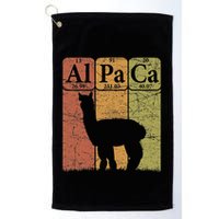 Alpaca Periodic Table Elements Llama Alpaca Vintage Golf Towel