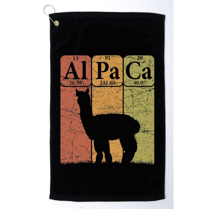 Alpaca Periodic Table Elements Llama Alpaca Vintage Golf Towel