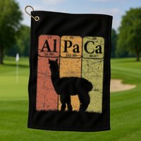 Alpaca Periodic Table Elements Llama Alpaca Vintage Golf Towel