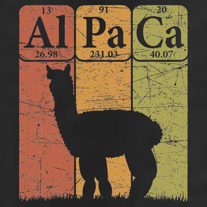 Alpaca Periodic Table Elements Llama Alpaca Vintage Golf Towel