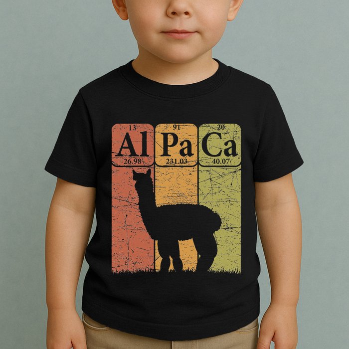 Alpaca Periodic Table Elements Llama Alpaca Vintage Toddler T-Shirt