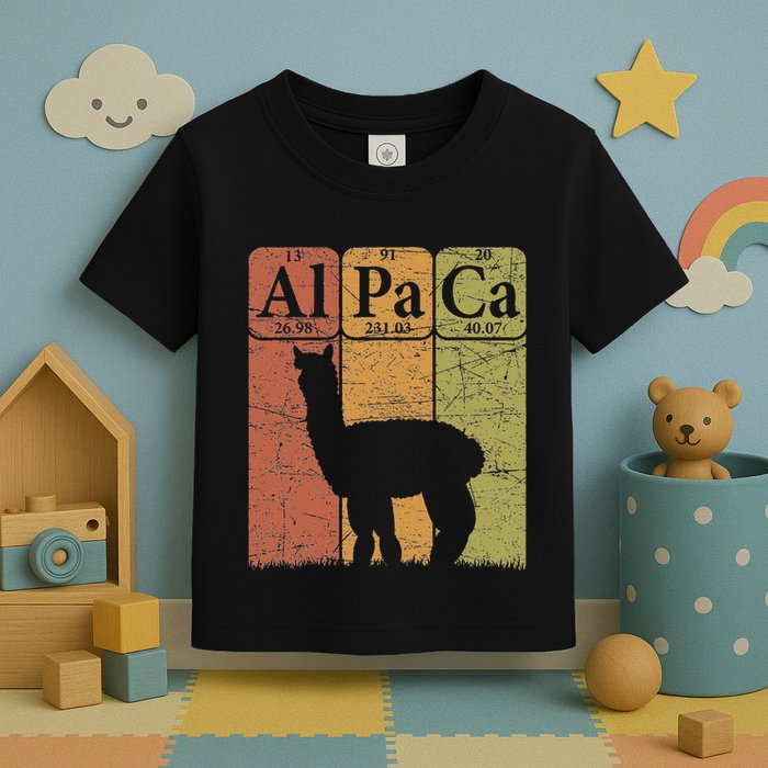 Alpaca Periodic Table Elements Llama Alpaca Vintage Toddler T-Shirt