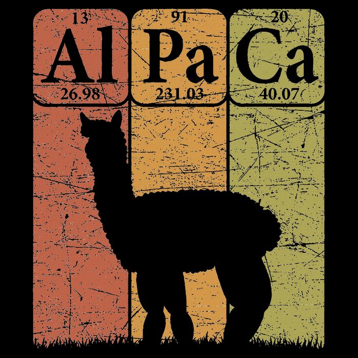 Alpaca Periodic Table Elements Llama Alpaca Vintage Crop Top