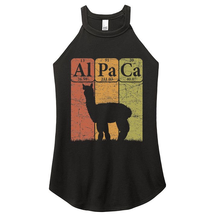 Alpaca Periodic Table Elements Llama Alpaca Vintage Women's Perfect Tri Rocker Tank