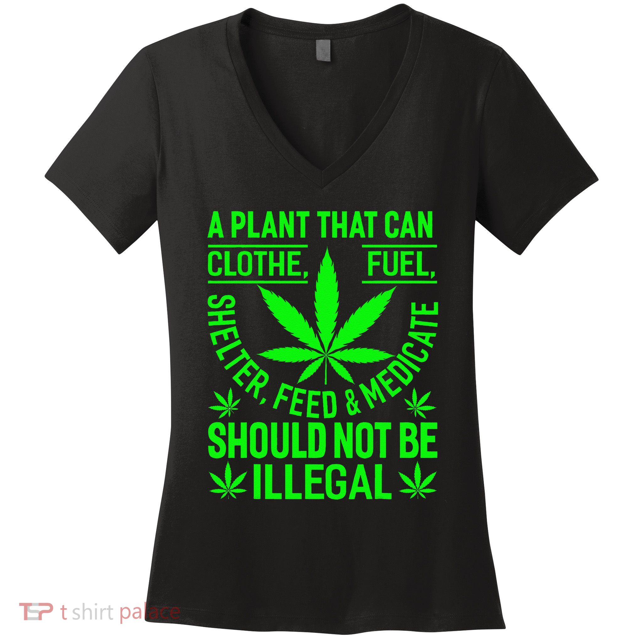 A Plant That Can Clothe Fuel Shelter Feed & Medicate Shou Women's V-Neck T-Shirt