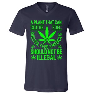 A Plant That Can Clothe Fuel Shelter Feed & Medicate Shou V-Neck T-Shirt