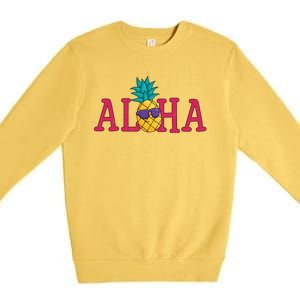 Aloha Pineapple Tropical Cute Premium Crewneck Sweatshirt