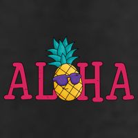 Aloha Pineapple Tropical Cute 7 Panel Mesh Trucker Snapback Hat