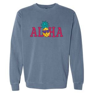 Aloha Pineapple Tropical Cute Garment-Dyed Sweatshirt