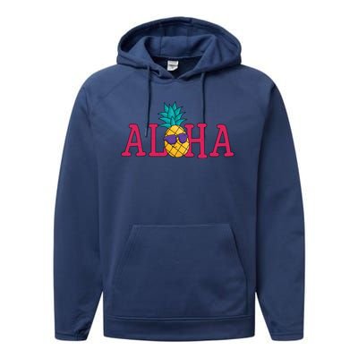 Aloha Pineapple Tropical Cute Performance Fleece Hoodie