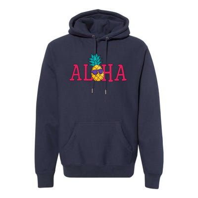 Aloha Pineapple Tropical Cute Premium Hoodie