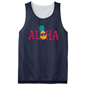 Aloha Pineapple Tropical Cute Mesh Reversible Basketball Jersey Tank