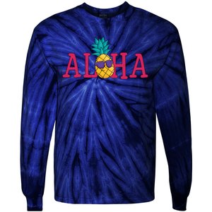 Aloha Pineapple Tropical Cute Tie-Dye Long Sleeve Shirt