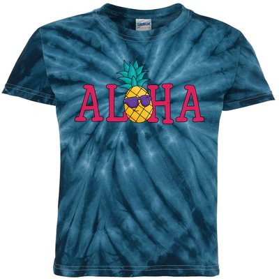 Aloha Pineapple Tropical Cute Kids Tie-Dye T-Shirt