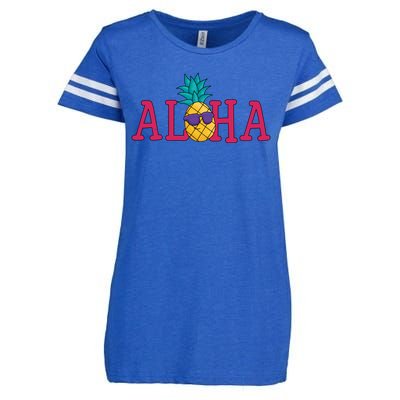 Aloha Pineapple Tropical Cute Enza Ladies Jersey Football T-Shirt