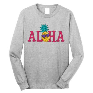 Aloha Pineapple Tropical Cute Long Sleeve Shirt