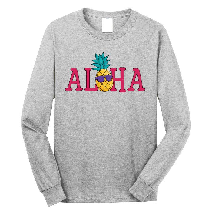 Aloha Pineapple Tropical Cute Long Sleeve Shirt