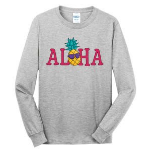 Aloha Pineapple Tropical Cute Tall Long Sleeve T-Shirt