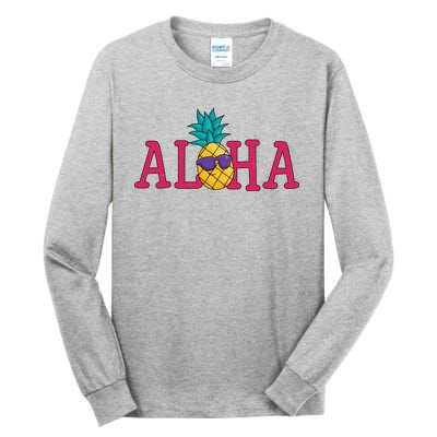 Aloha Pineapple Tropical Cute Tall Long Sleeve T-Shirt