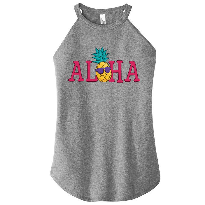 Aloha Pineapple Tropical Cute Women's Perfect Tri Rocker Tank