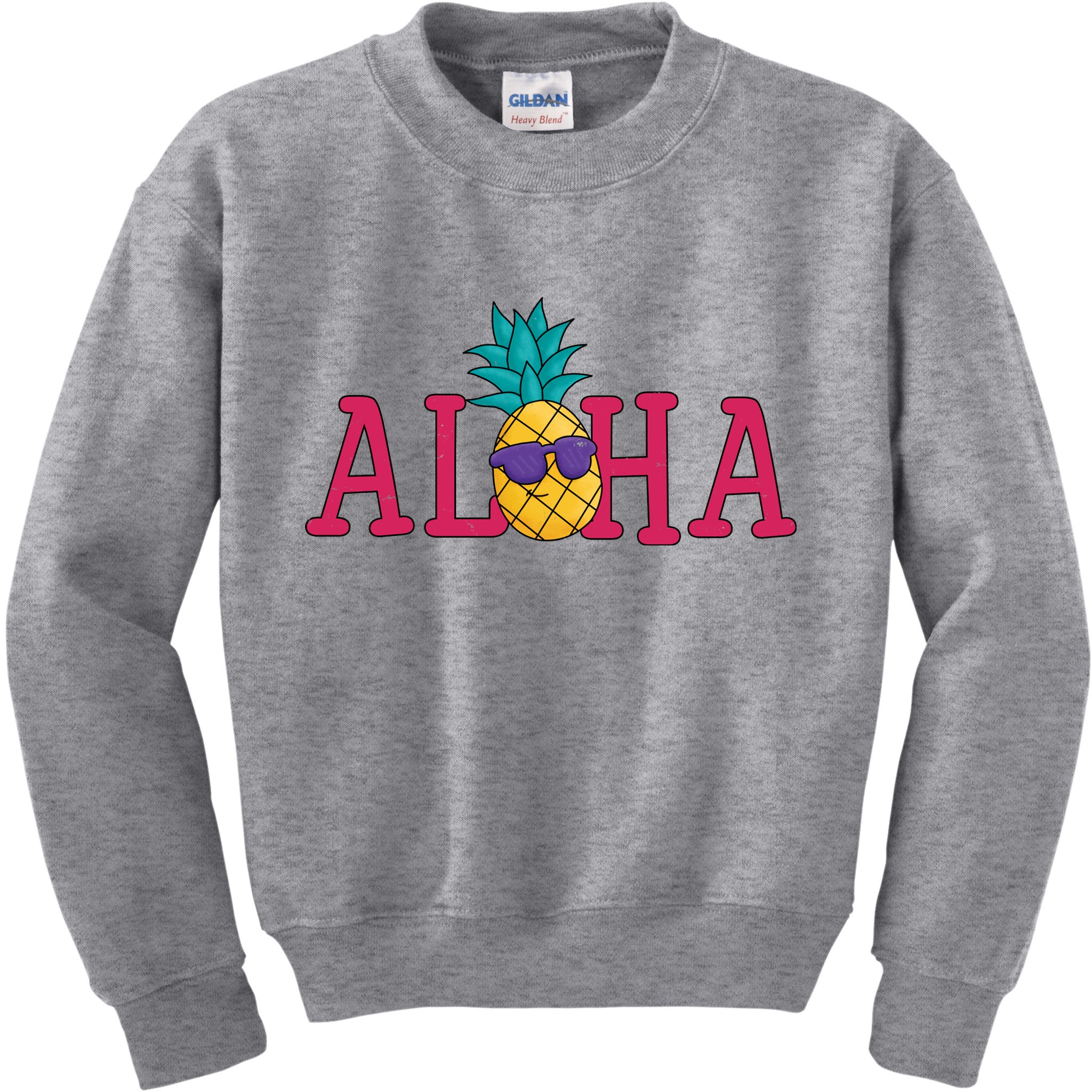 Aloha Pineapple Tropical Cute Kids Sweatshirt