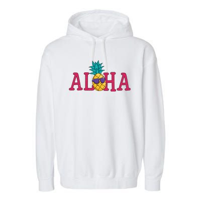 Aloha Pineapple Tropical Cute Garment-Dyed Fleece Hoodie