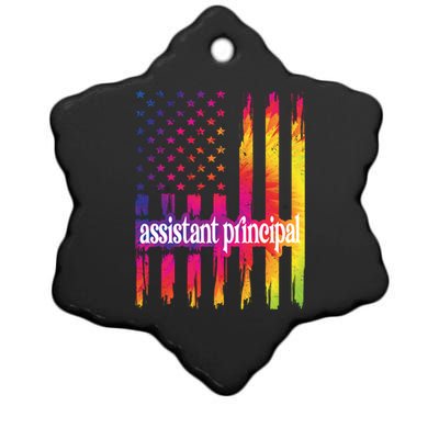 Assistant Principal Us Flag Proud Assistant Principal Gift Ceramic Star Ornament