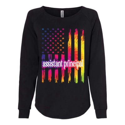 Assistant Principal Us Flag Proud Assistant Principal Gift Womens California Wash Sweatshirt