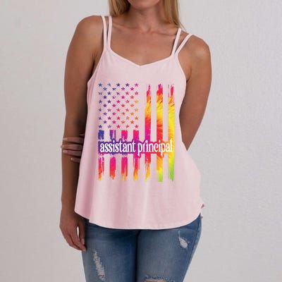 Assistant Principal Us Flag Proud Assistant Principal Gift Women's Strappy Tank