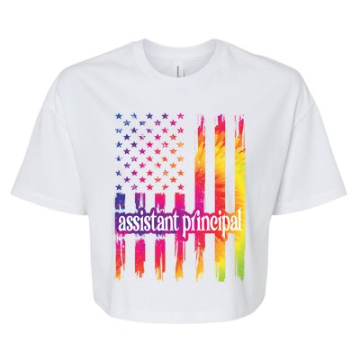 Assistant Principal Us Flag Proud Assistant Principal Gift Bella+Canvas Jersey Crop Tee