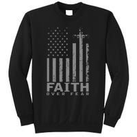 America Pride Us Flag Faith Over Fear Prayer Sweatshirt