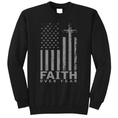 America Pride Us Flag Faith Over Fear Prayer Sweatshirt