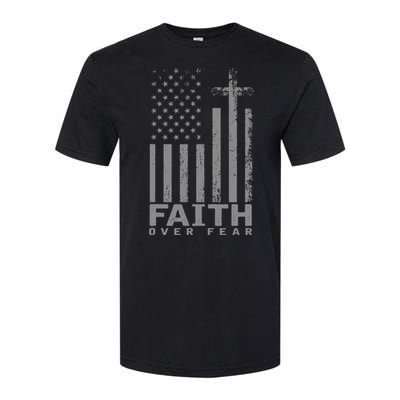 America Pride Us Flag Faith Over Fear Prayer Softstyle CVC T-Shirt