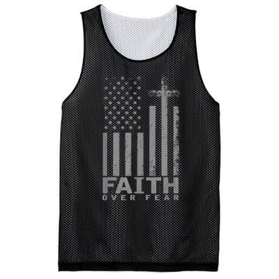 America Pride US Flag Faith Over Fear Prayer Mesh Reversible Basketball Jersey Tank