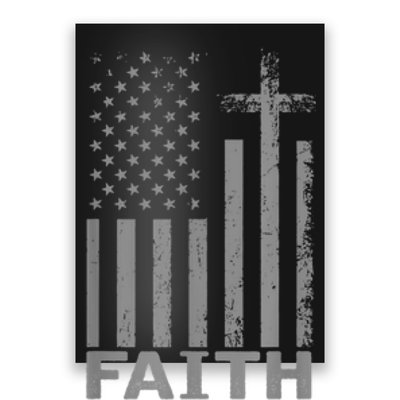 America Pride US Flag Faith Over Fear Prayer Poster