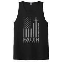 America Pride US Flag Faith Over Fear Prayer PosiCharge Competitor Tank