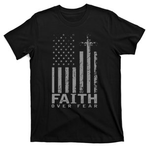 America Pride Us Flag Faith Over Fear Prayer T-Shirt