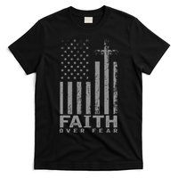 America Pride Us Flag Faith Over Fear Prayer T-Shirt