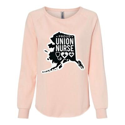 Alaska Proud Union Nurse Funny Healthcare Apparel Womens California Wash Sweatshirt