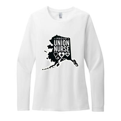 Alaska Proud Union Nurse Funny Healthcare Apparel Womens CVC Long Sleeve Shirt