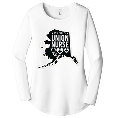 Alaska Proud Union Nurse Funny Healthcare Apparel Women's Perfect Tri Tunic Long Sleeve Shirt