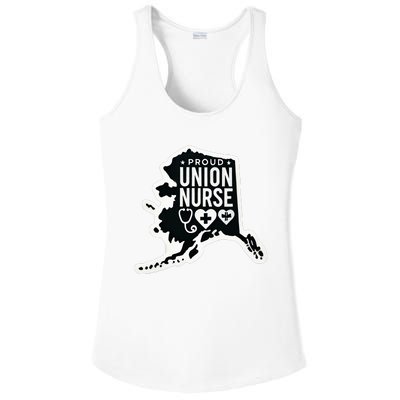 Alaska Proud Union Nurse Funny Healthcare Apparel Ladies PosiCharge Competitor Racerback Tank