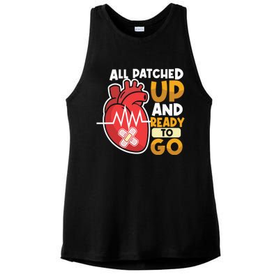 All Patched Up And Ready To Go Open Heart Surgery Cute Gift Ladies PosiCharge Tri-Blend Wicking Tank