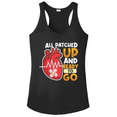 All Patched Up And Ready To Go Open Heart Surgery Cute Gift Ladies PosiCharge Competitor Racerback Tank