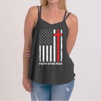 America Pride US Flag Faith Over Fear Prayer Jesus Christian Women's Strappy Tank