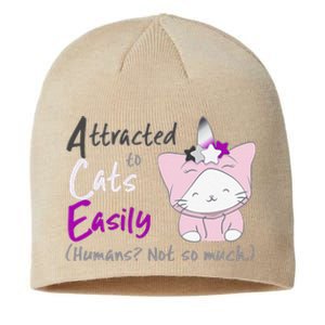 Ace Pride Unicorn Cat Kawaii Anime For Asexual Women Sustainable Beanie